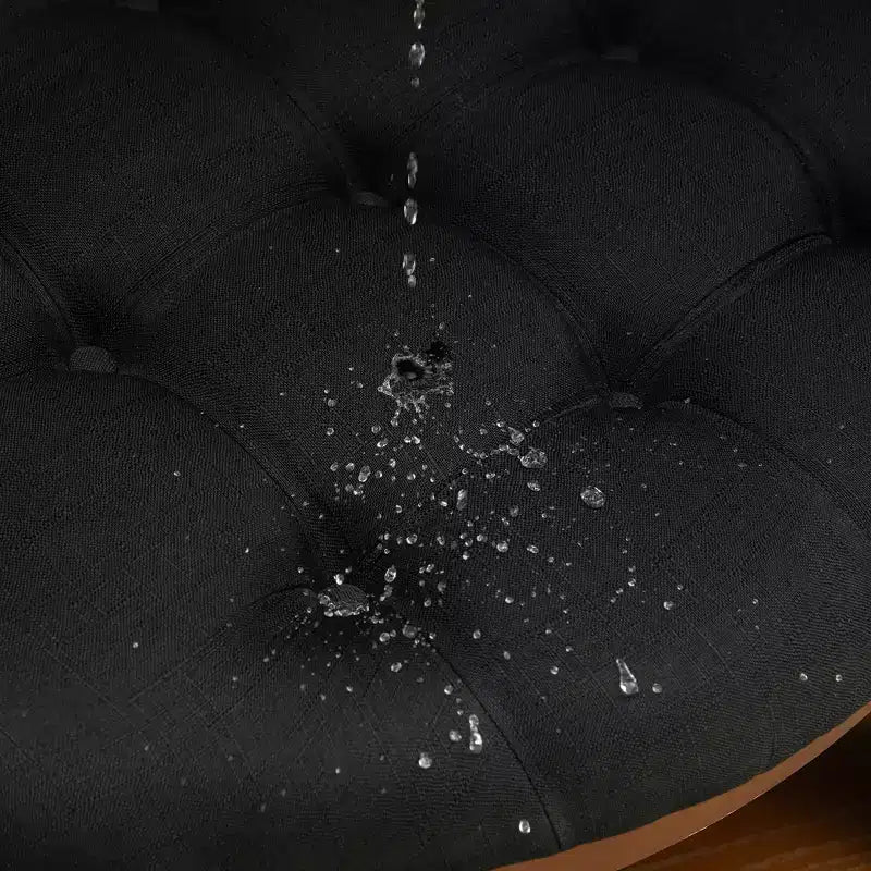 Tavolino da Salotto Imbottito 36W Tavolino Cocktail Tavolino da Centro Pouf Poggiapiedi a 2 Livelli con Ripiano Portaoggetti e Ruote, Trapuntato e Impermeabile - ModernLu
