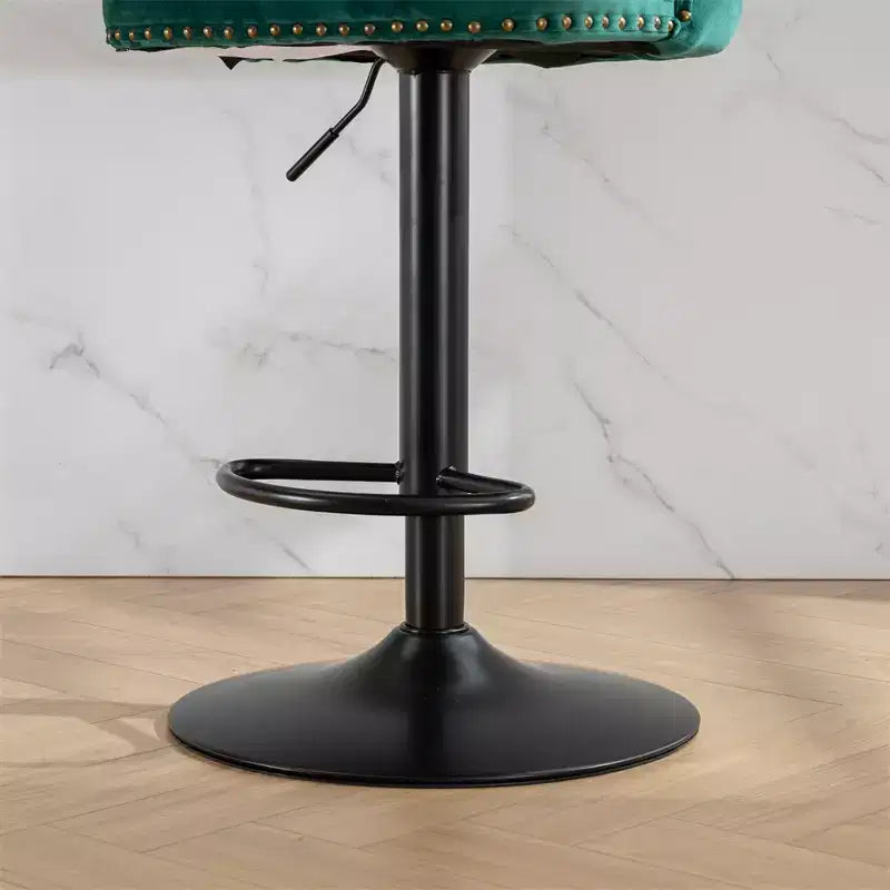 Set di 2 moderni sgabelli da bar, sedie da bar girevoli a 360° imbottite, sgabello regolabile in altezza da 25-33 pollici con base da 17,7 pollici per isola cucina e bar di casa