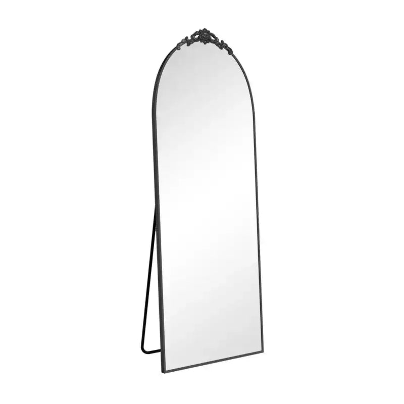 PexFix 31 in. W x 71 in. H Full Length Arched Free Standing Body Mirror Metal Framed Wall Mirror Large Floor Mirror in Gold