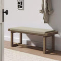 Emilia Dining Bench with Solid Wood Frame| ART OF LIVING DESIGNS-NATURAL