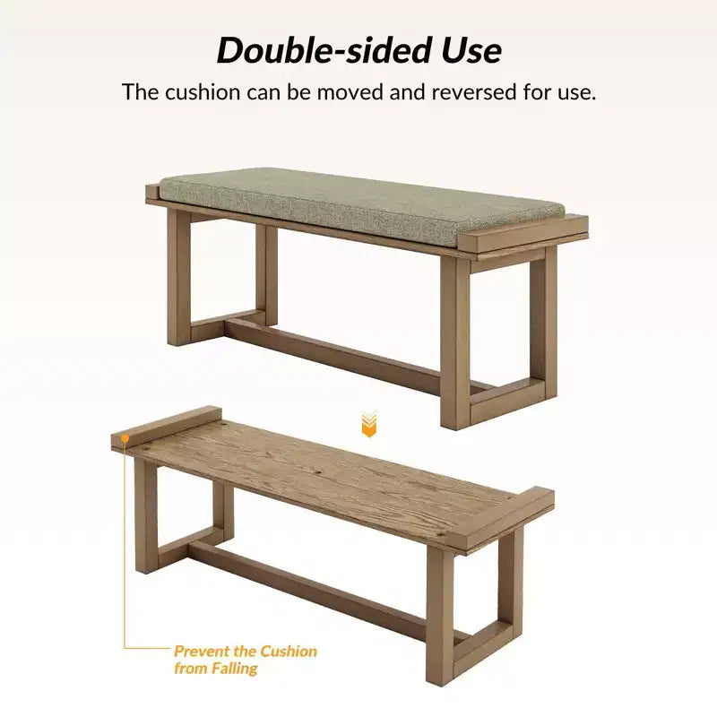 Panca da pranzo Emilia con struttura in legno massello| ART OF LIVING DESIGNS-NATURAL