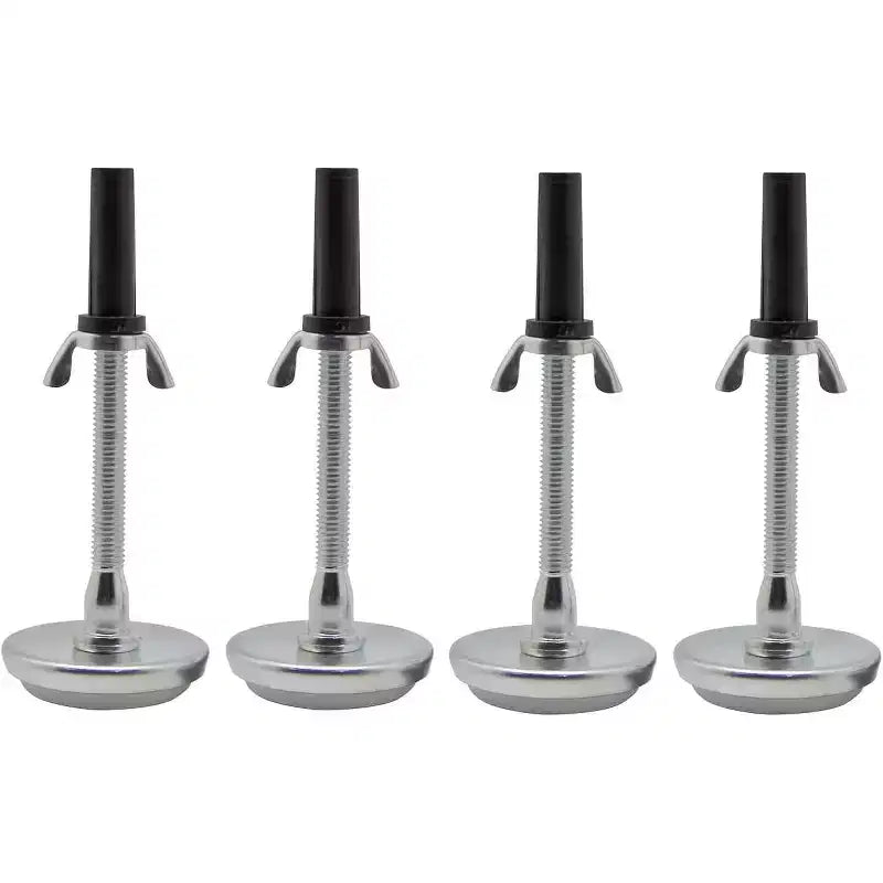 Kings Brand Furniture Adjustable Threaded Bed Frame Riser Glide Legs - Metal Bed Legs To Replace Wheels - Durable Bed Feet For Bed Frame