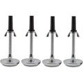 Kings Brand Furniture Adjustable Threaded Bed Frame Riser Glide Legs - Metal Bed Legs To Replace Wheels - Durable Bed Feet For Bed Frame