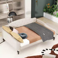 Full Size Upholstered Daybed, Tufted Sofa Bed Frame w/wo Drawers/Twin Size Trundle, Beige -ModernLuxe