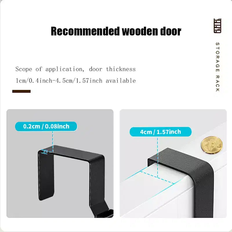 Organizzatore salvaspazio da appendere alla porta della dispensa, con cestelli regolabili e rimovibili, ventose, 6/8 ripiani, da appendere dietro la porta per bagno e cucina