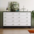 Famapy Modern Horizontal Dresser For Bedroom Multifunctional Chest Of Drawers Living Room White