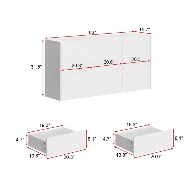 Cassettiera orizzontale a 9 cassetti Famapy, stile moderno e minimalista - Organizzatore spazioso per camera da letto/soggiorno