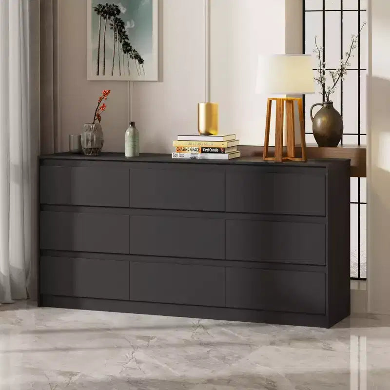 Cassettiera orizzontale a 9 cassetti Famapy, stile moderno e minimalista - Organizzatore spazioso per camera da letto/soggiorno