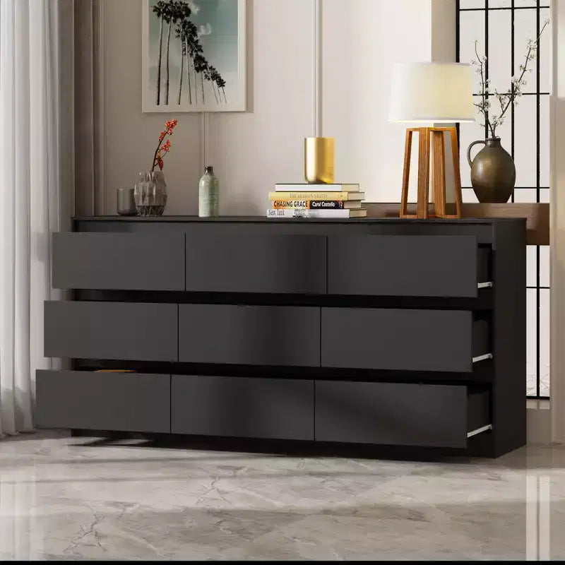 Cassettiera orizzontale a 9 cassetti Famapy, stile moderno e minimalista - Organizzatore spazioso per camera da letto/soggiorno