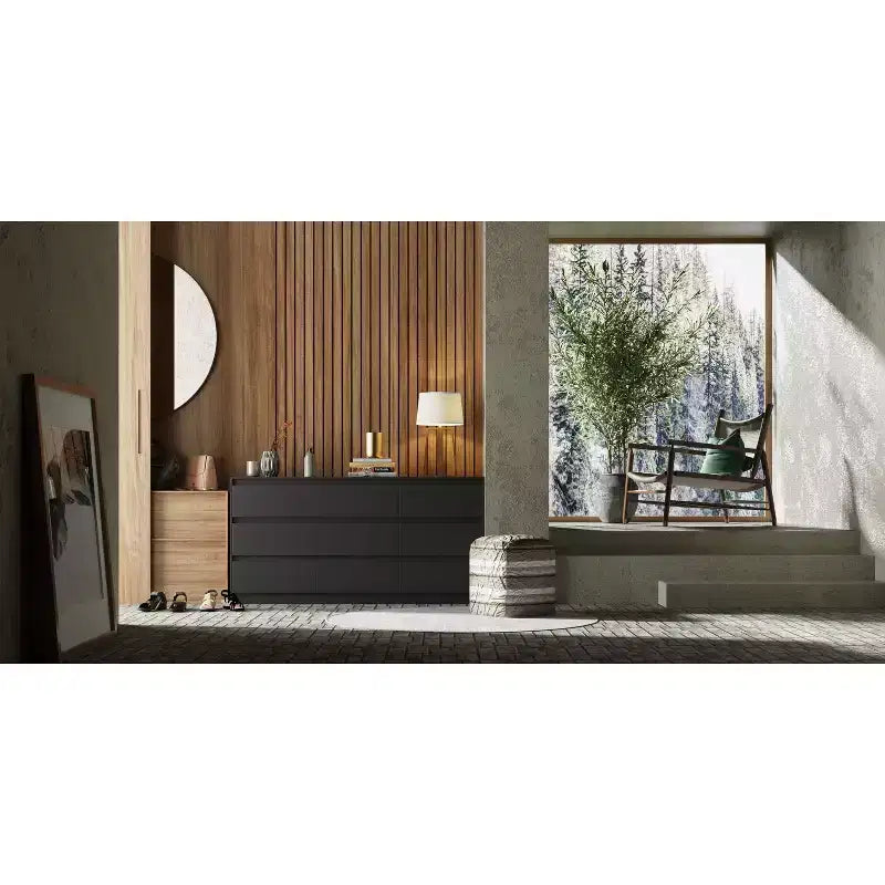 Cassettiera orizzontale a 9 cassetti Famapy, stile moderno e minimalista - Organizzatore spazioso per camera da letto/soggiorno