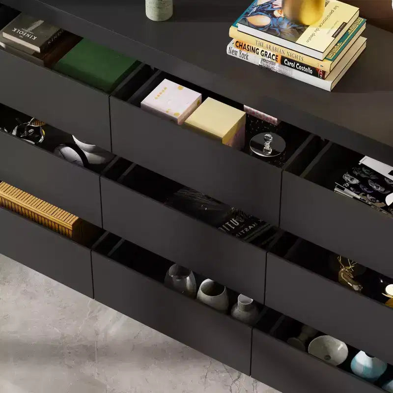 Cassettiera orizzontale a 9 cassetti Famapy, stile moderno e minimalista - Organizzatore spazioso per camera da letto/soggiorno