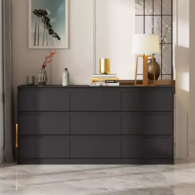 Cassettiera orizzontale a 9 cassetti Famapy, stile moderno e minimalista - Organizzatore spazioso per camera da letto/soggiorno