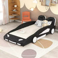 Whisen Twin Size Cool Design Race Car-Shaped Platform Bed with Wheels
