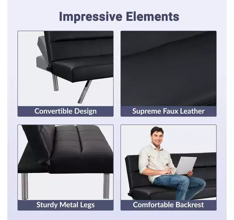 Home Imports Emporium Divano letto pieghevole convertibile moderno per camera da letto