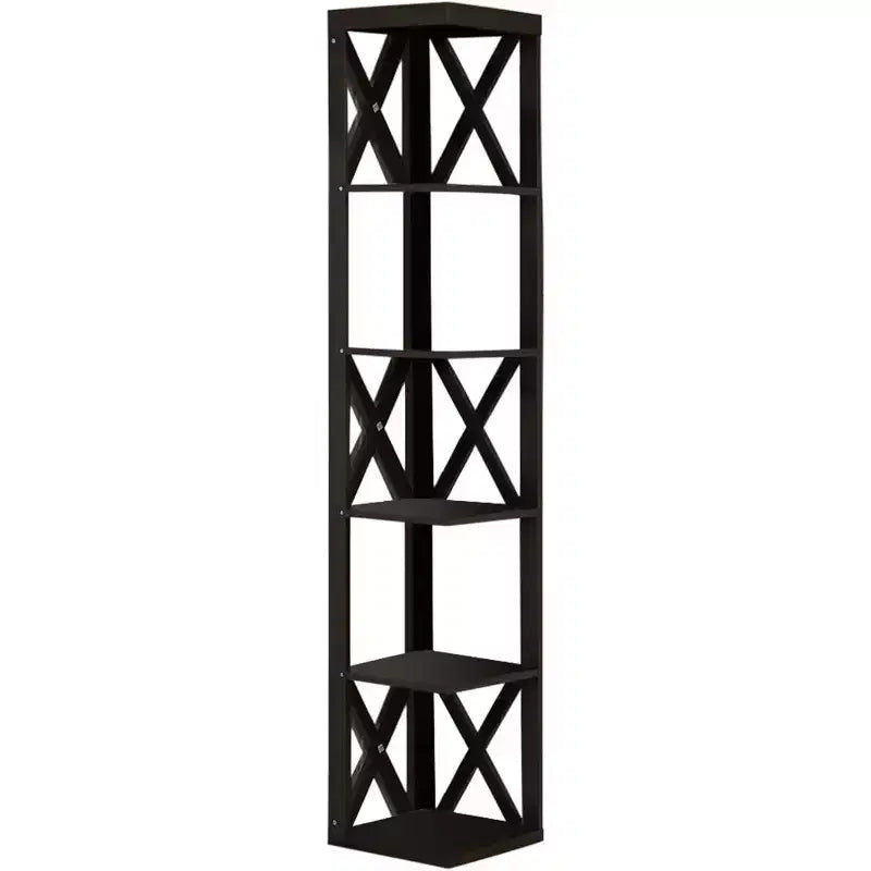 Kings Brand Furniture - Scaffale angolare a 5 ripiani/Espositore per libri