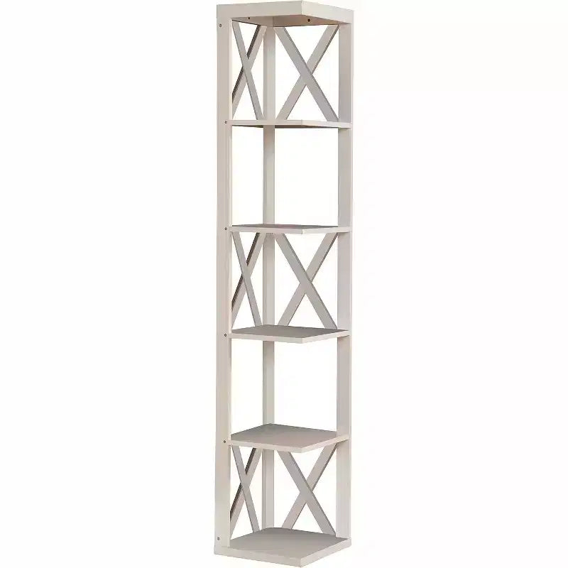 Kings Brand Furniture - Scaffale angolare a 5 ripiani/Espositore per libri