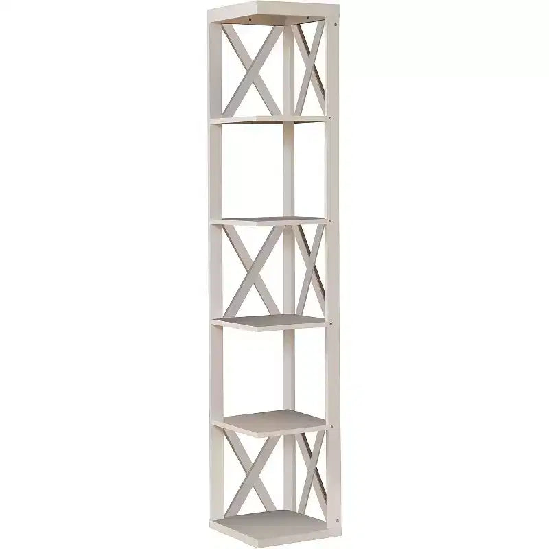 Kings Brand Furniture - Scaffale angolare a 5 ripiani/Espositore per libri