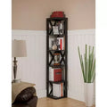 Kings Brand Furniture - Corner Unit 5 Tier Bookshelf/Bookcase Display Stand