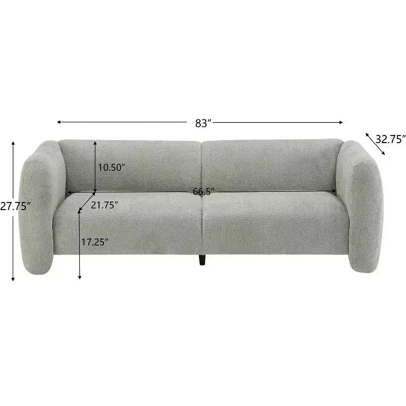 Divano a 3 posti a forma di onda 83 "Thodore Elegance" Christopher Knight Home