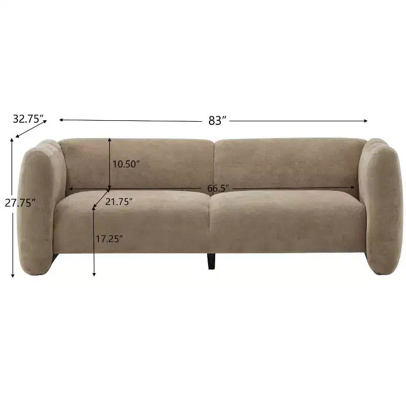 Divano a 3 posti a forma di onda 83 "Thodore Elegance" Christopher Knight Home
