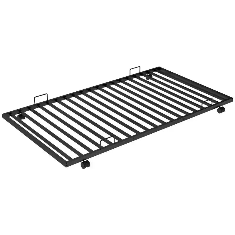 Letto a castello Whisen Twin over Full con robusto telaio in acciaio, con letto estraibile Twin e due scalette laterali