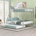 Letto a castello Whisen Twin over Full con robusto telaio in acciaio, con letto estraibile Twin e due scalette laterali
