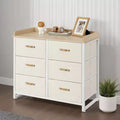Dresser for Bedroom with 6 Drawers, Chest of Drawers, with Water-Resistant Changing Table, Storage Organizer Cabinet