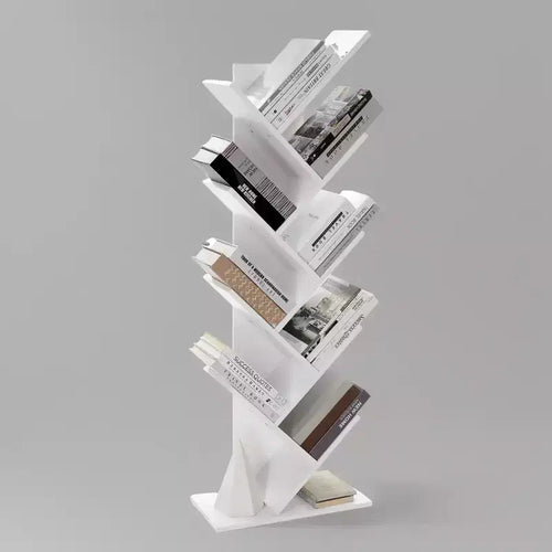 9-Tier Tree Bookshelf, Free-standing Bookcase, Space-Saving Storage Shelf, for Bedroom, Living Room, Home Office