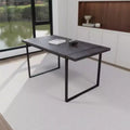 Tavolo da pranzo industriale rettangolare in MDF per 4-6 persone, piano in legno spesso 3,8 cm con gambe in metallo, per casa e cucina