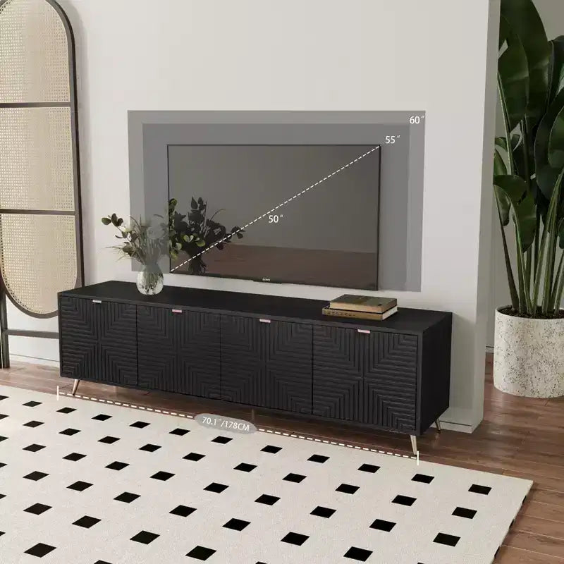 Mobile TV allungabile in legno GDFStudio Mamie Modern 90 con 2 ante