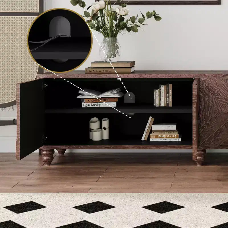 Mobile TV allungabile in legno GDFStudio Mamie Modern 90 con 2 ante