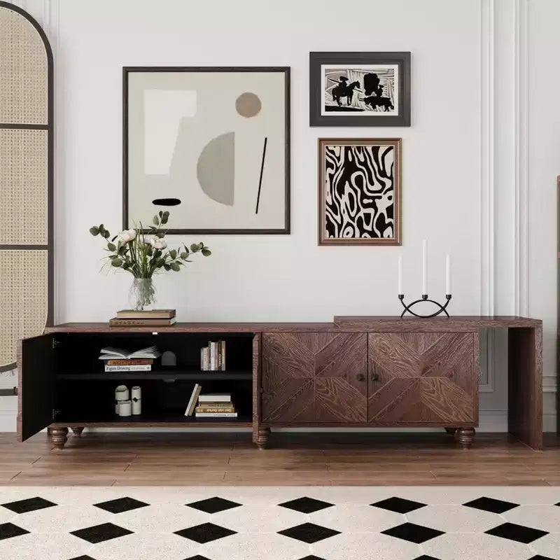 Mobile TV allungabile in legno GDFStudio Mamie Modern 90 con 2 ante