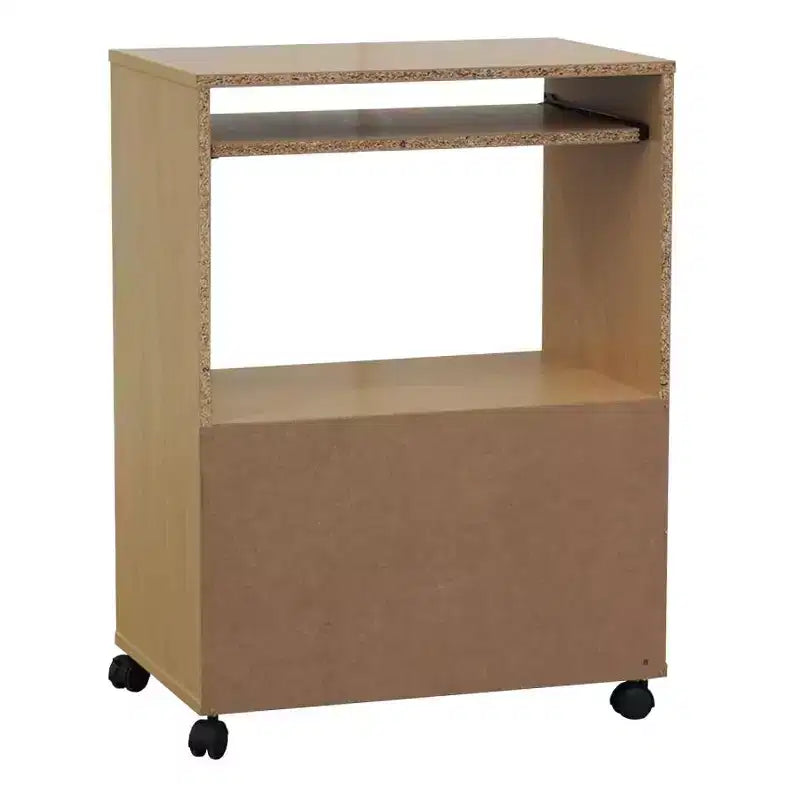 Kings Brand Furniture Byron Carrello da Cucina per Microonde a 2 Ante con Ripiano Estraibile Superiore e Vano Contenitore