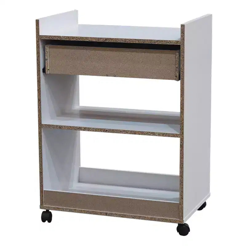 Kings Brand Furniture Dellow Carrello da Cucina in Legno con Microonde, Mobiletto e Cassetto