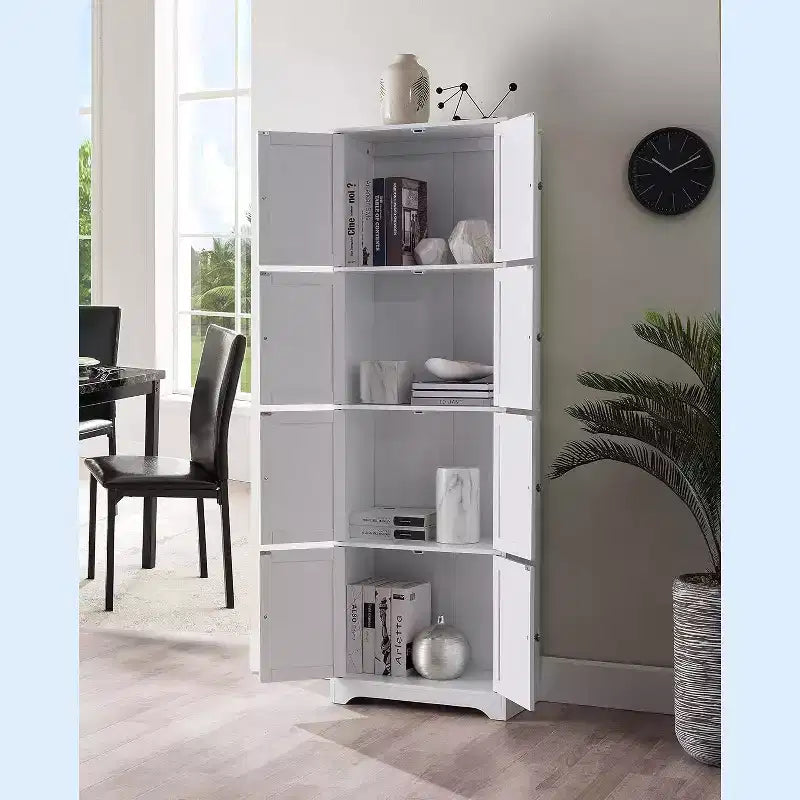 Kings Brand Furniture - Armadio Dispensa da Cucina Lyons a 4 Ripiani 68 con 8 Ante