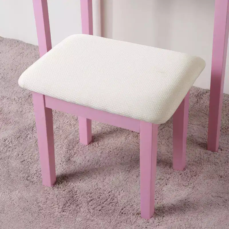 Moniys Wood Moniya Trucco Toeletta e Sgabello, Blu