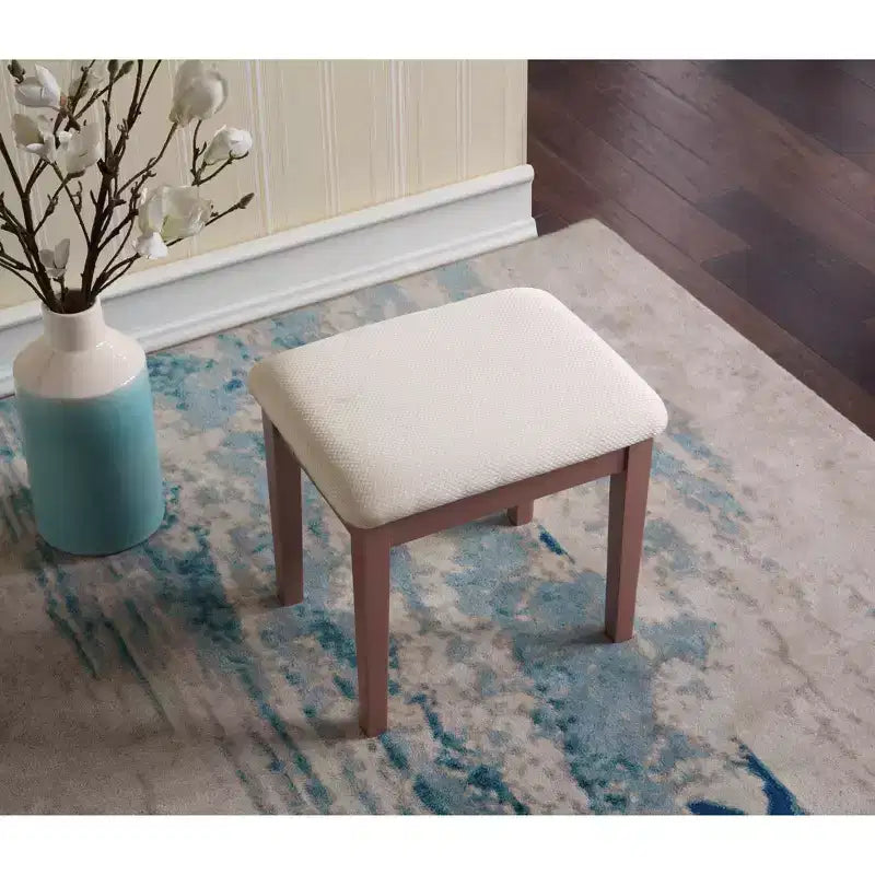Moniys Wood Moniya Trucco Toeletta e Sgabello, Blu