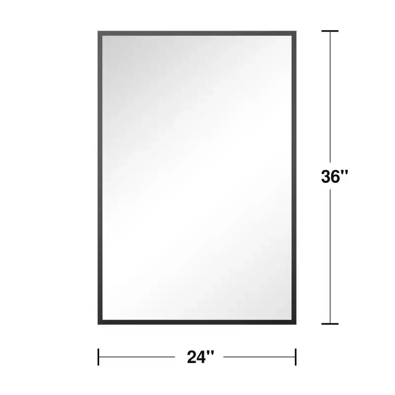PexFix Set di 2 specchi da parete con cornice sottile in alluminio