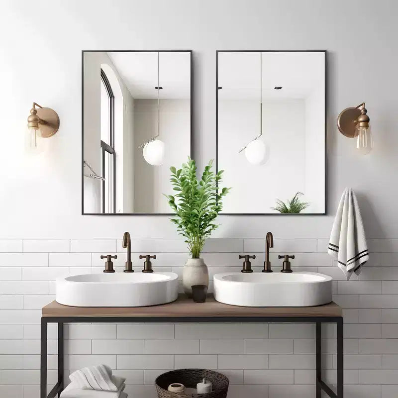 PexFix Aluminum Fine Edge Wall Mirror Set of 2