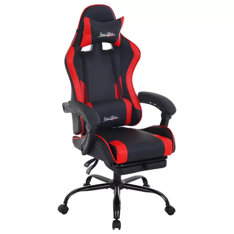 FDW Gaming Chair Racing Desk Chair with Footrest Lumbar Support Headrest Armrest Task Rolling Swivel Adjustable PC Gamer Chair