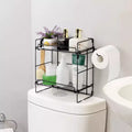 Oumilen Over The Toilet 2-Tier Storage Shelf Organizer Metal Basket