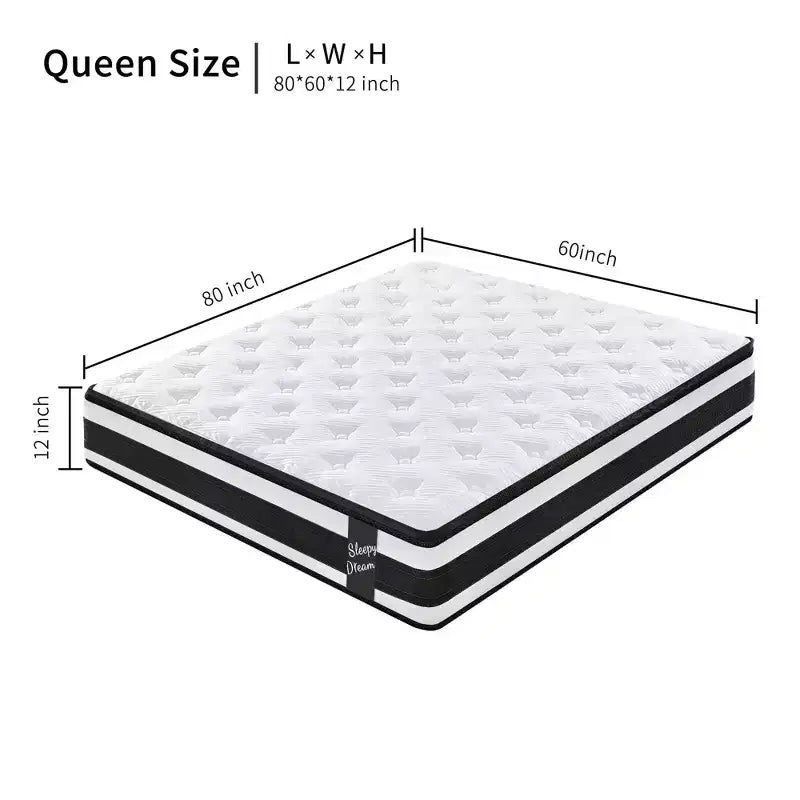 Materasso Ibrido da 30 cm con Memory Foam e Molle Insacchettate