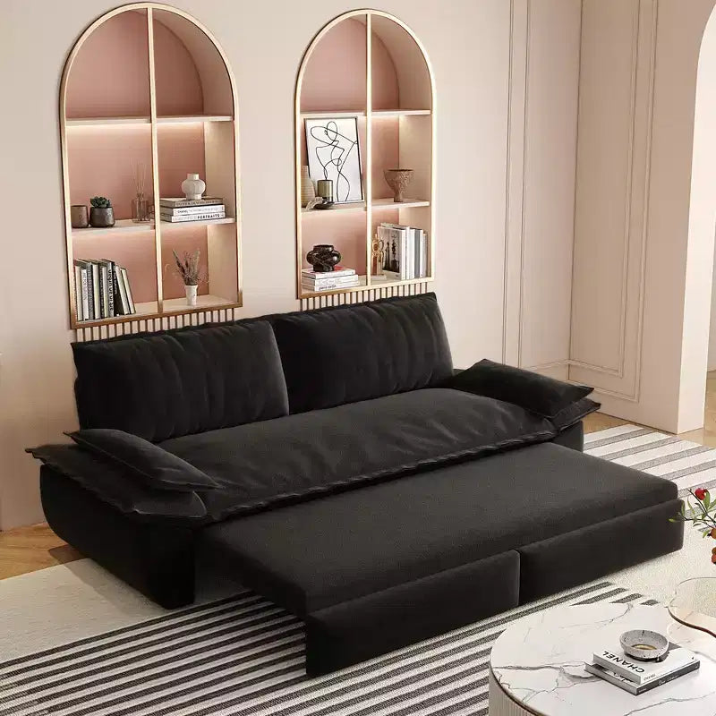 Divano letto convertibile 3-in-1 Queen con rivestimento in velluto