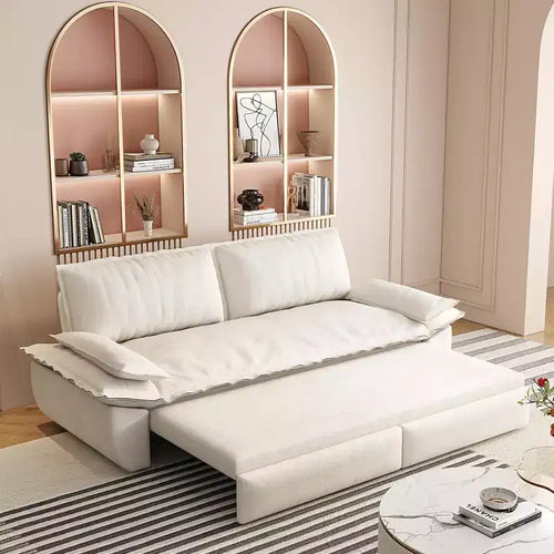 Divano letto convertibile 3-in-1 Queen con rivestimento in velluto