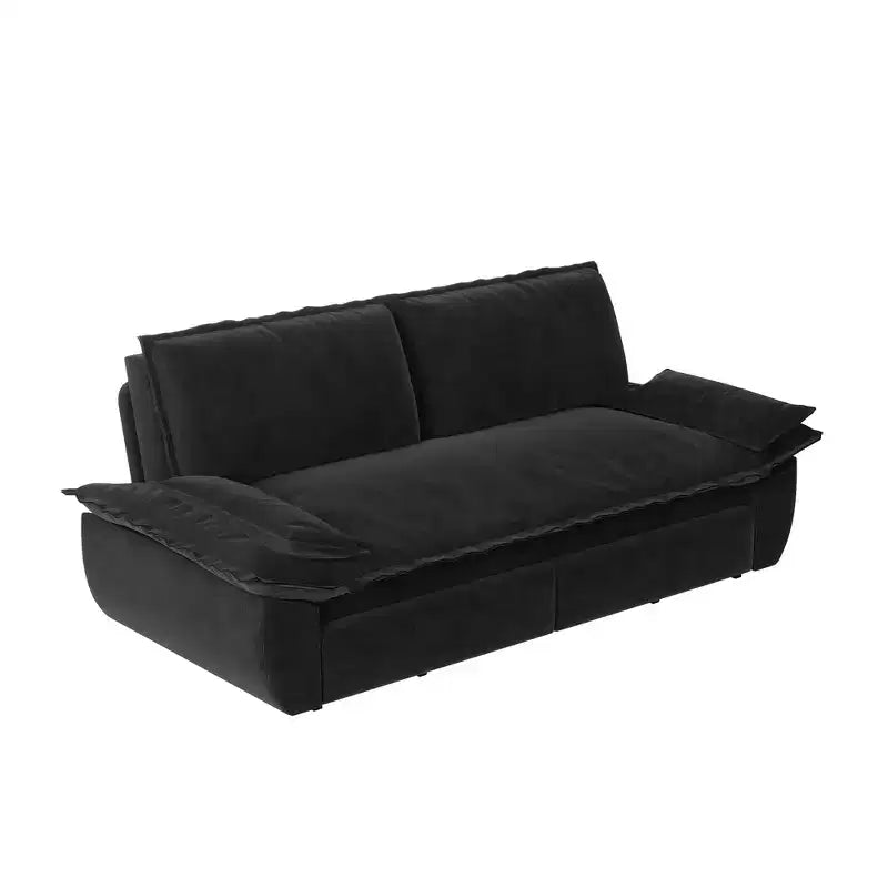 Divano letto convertibile 3-in-1 Queen con rivestimento in velluto