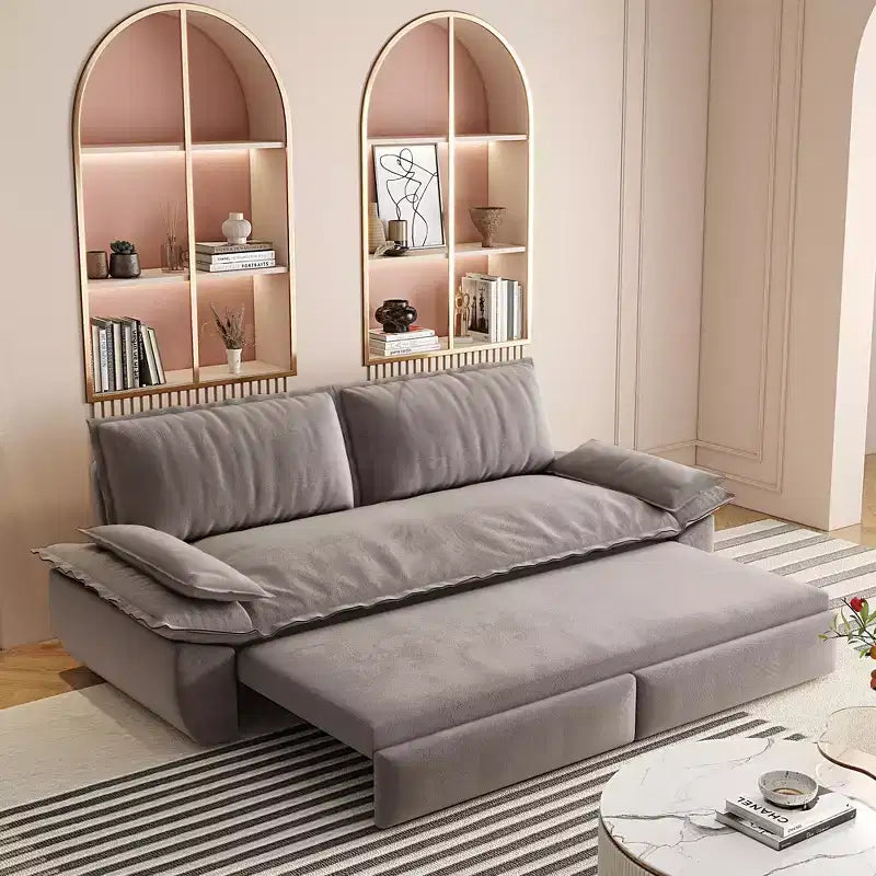 Divano letto convertibile 3-in-1 Queen con rivestimento in velluto
