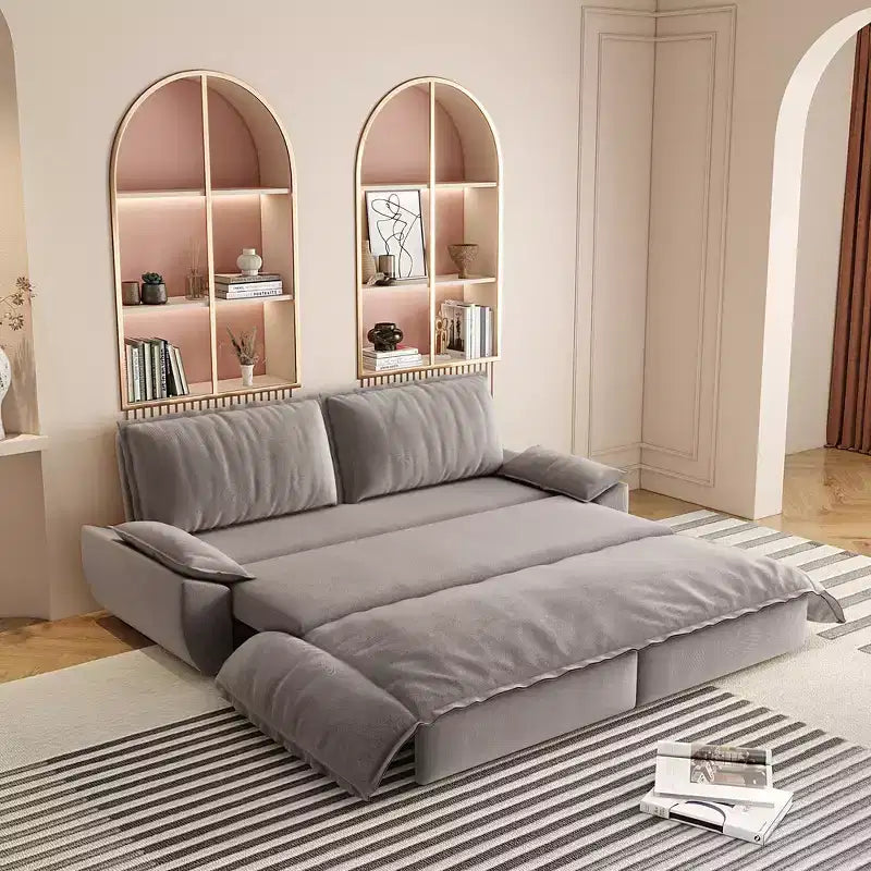 Divano letto convertibile 3-in-1 Queen con rivestimento in velluto