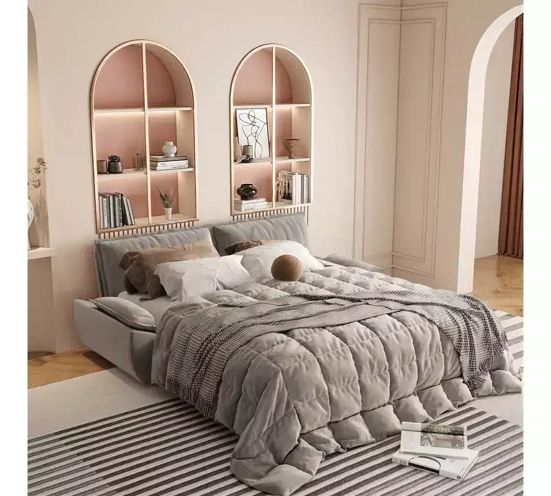 Divano letto convertibile 3-in-1 Queen con rivestimento in velluto