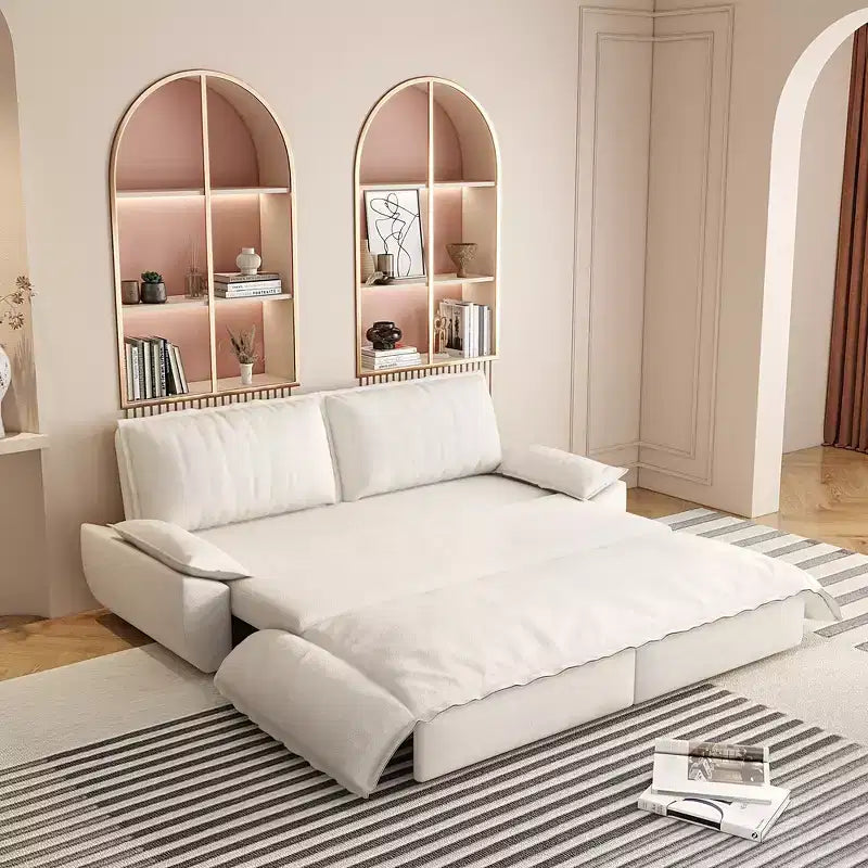 Divano letto convertibile 3-in-1 Queen con rivestimento in velluto