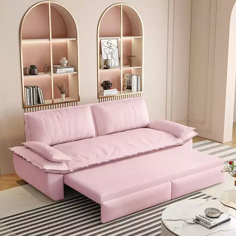 Divano letto convertibile 3-in-1 Queen con rivestimento in velluto
